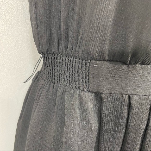 White House Black Market Black Dress with Gold buttons on back - Picture 3 of 7